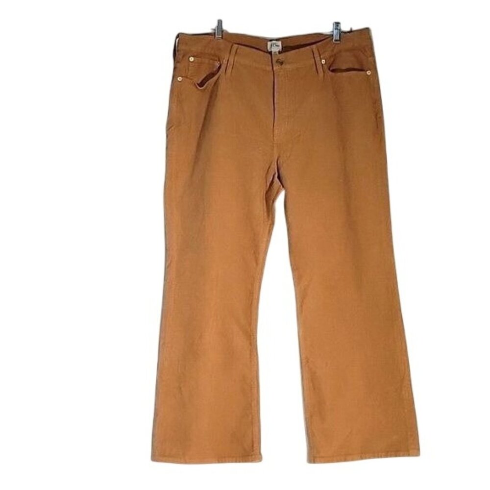 J. Crew Mens 35 Tan Corduroy Pants Straight Leg Mid Rise Casual Fit‎